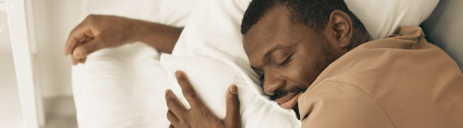 a man fast asleep in a deep sleep