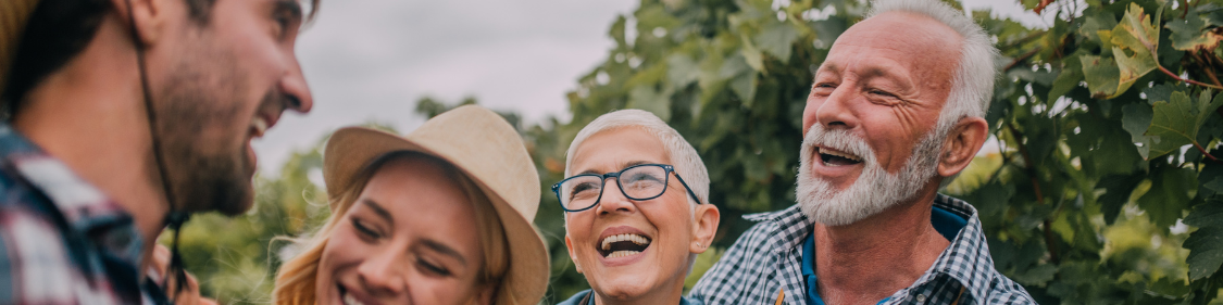 a group of happy people